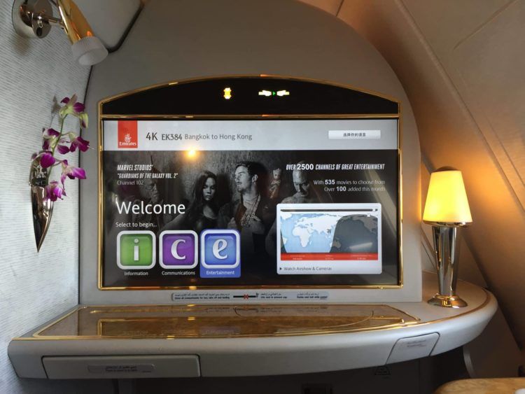 emirates first class a380 entertainment 2