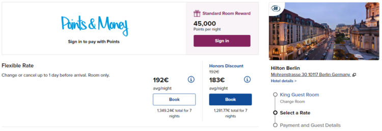 Hilton Berlin Points Money