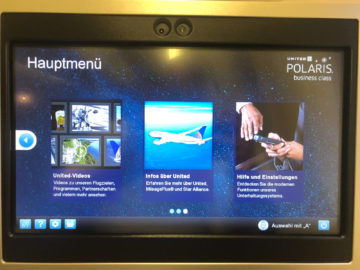 United Airlines Polaris Business Class Boeing 767 300 Hauptmenue3