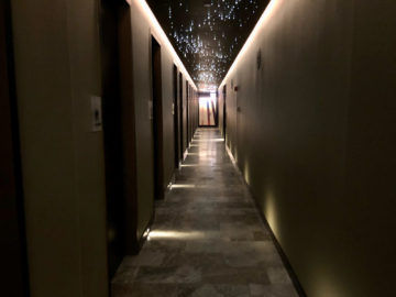 United Polaris Lounge Chicago Flur Toiletten