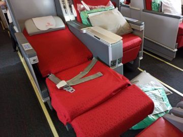 Ethiopian Airlines Business Class B767 300er Bett Fussteil