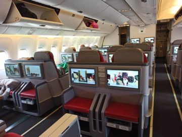 Ethiopian Airlines Business Class B767 300er Kabine Links Und Mitte