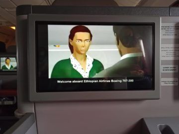Ethiopian Airlines Business Class B767 300er Sicherheitsvideo