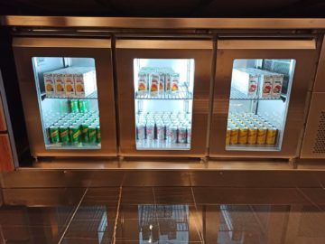 Ethiopian Airlines Sheba Platinum Lounge Addis Abeba Terminal 2 Kühlschrank