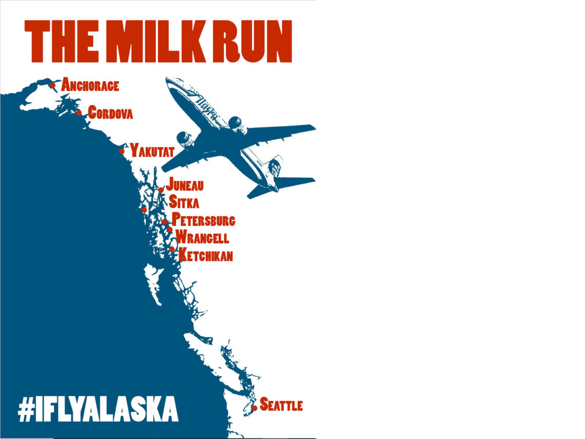 Alaska Airlines Milk Run Poster