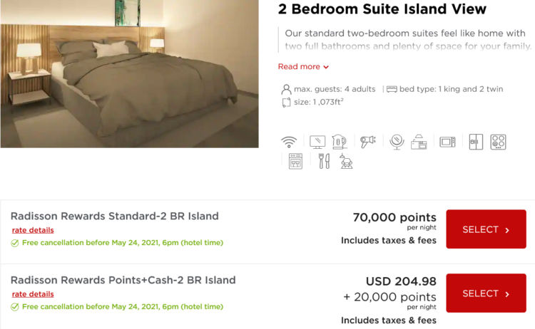 Radisson Blu Aruba 2 Bedroom Suite Radisson Rewards Punkte