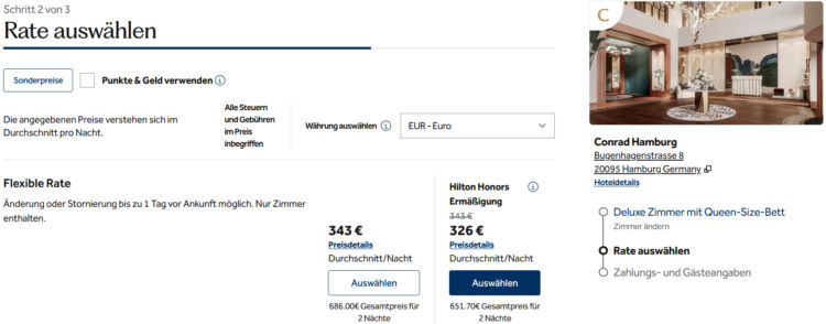 Conrad Hamburg Flexible Rate