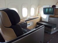 Review Lufthansa First Class Boeing 747 8 Mexico City Sitz Schale