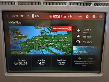 Review Turkish Airlines Business Class Airbus A330 300 Entertainment Fluginformation