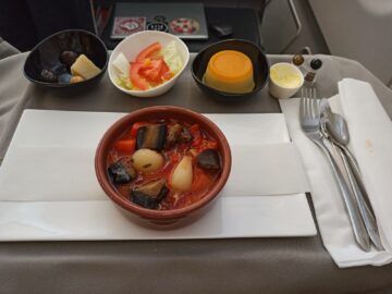 Review Turkish Airlines Business Class Airbus A330 300 Hauptgericht