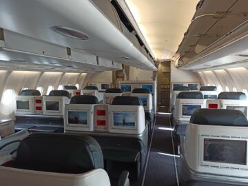 Review Turkish Airlines Business Class Airbus A330 300 Kabine Von Hinten