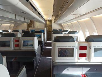 Review Turkish Airlines Business Class Airbus A330 300 Kabine Von Hinten Rechte Seite