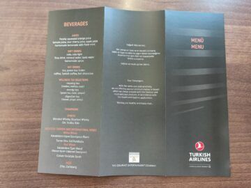 Review Turkish Airlines Business Class Airbus A330 300 Menue Getraenke Auswahl
