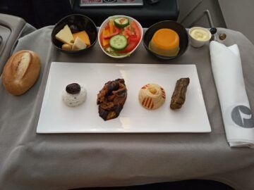 Review Turkish Airlines Business Class Airbus A330 300 Vorspeise Dessert
