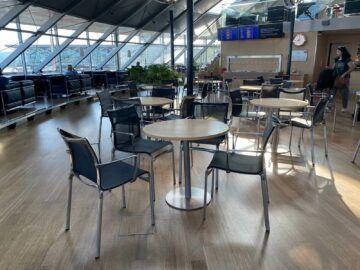 Euroairport Skyview Lounge Essbereich Oben