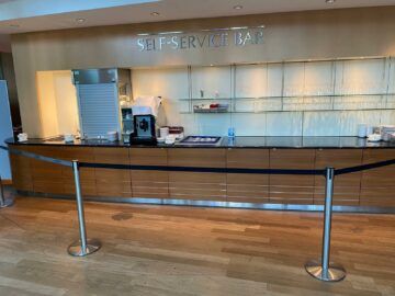 Euroairport Skyview Lounge Geschlossene Self Service Bar