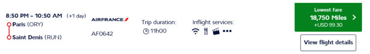 Flying Blue Praemienflug Air France Economy Class Paris St Denis Promo Award