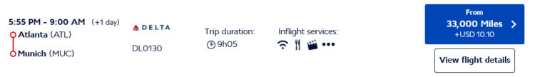 Flying Blue Praemienflug Delta Economy Class Atlanta Muenchen