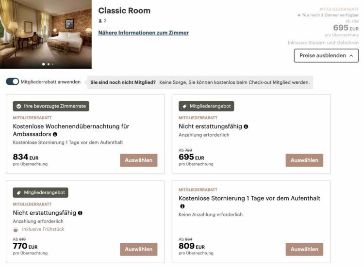 Intercontinental Amsterdam Ambassador Rate 2025
