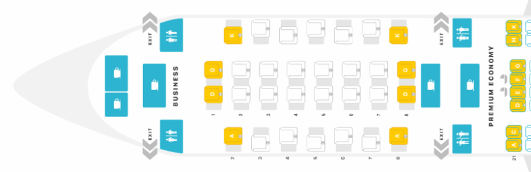 Lufthansa Neue Business Class A350 900 Seatmap Seatguru