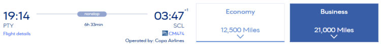 Miles Bonus Praemienflug Copa Business Class Panama Santiago De Chile