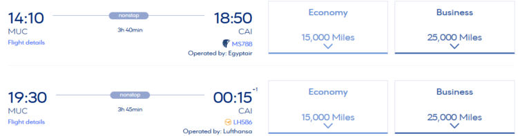 Miles Bonus Praemienflug Lufthansa Egypt Air Muenchen Kairo