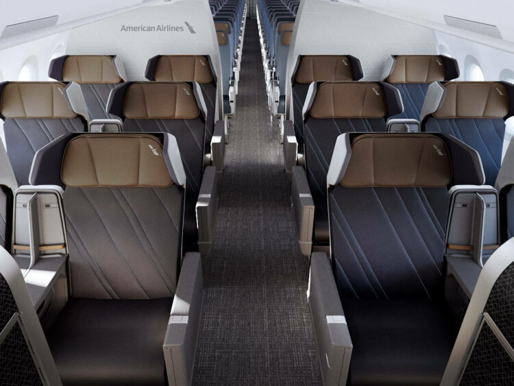 American Airlines Neue Premium Economy Class A321 Kabine Copyright