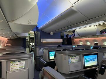 Eva Air Business Class B787 10 Blick In Die Kabine