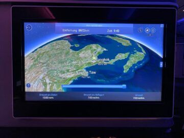 Eva Air Business Class B787 10 Flugroute