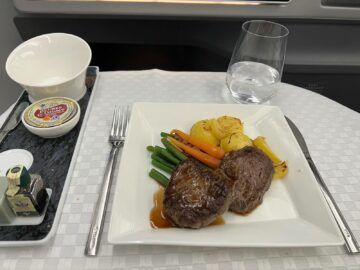 Eva Air Business Class B787 10 Hauptspeise Beaf Steak
