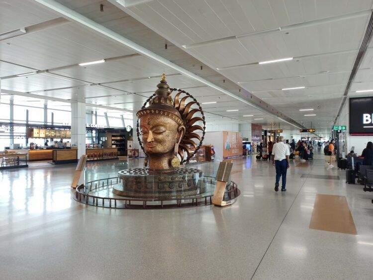 Flughafen Terminal Indira Gandhi International Airport Delhi Passagiere