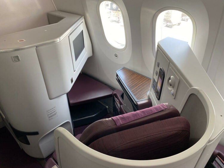 Thai Airways Domestic Business Class Boeing 787 9 Sitz Von Hinten
