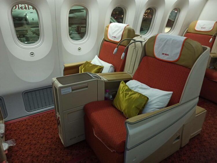 Air India Business Class Boeing 787 8 Sitz Reihe Zwei