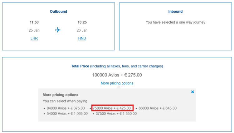 Executive Club Praemienflug British Airways Business Class London Tokio