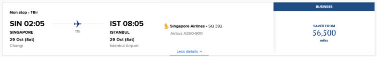 Krisflyer Praemienflug Singapore Airlines Business Class Sin Ist