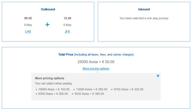 Executive Club Praemienflug British Airways Economy Class London New York