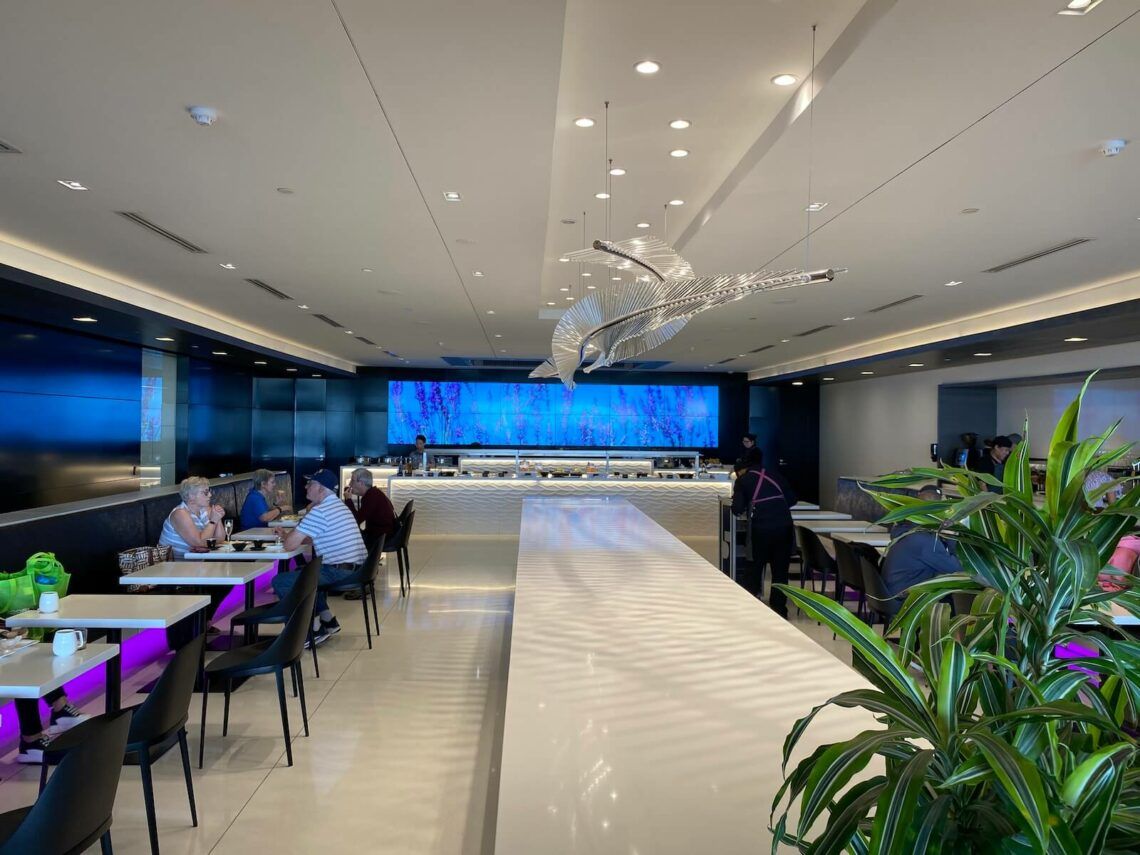 Air New Zealand Auckland International Lounge Buffett Bereich