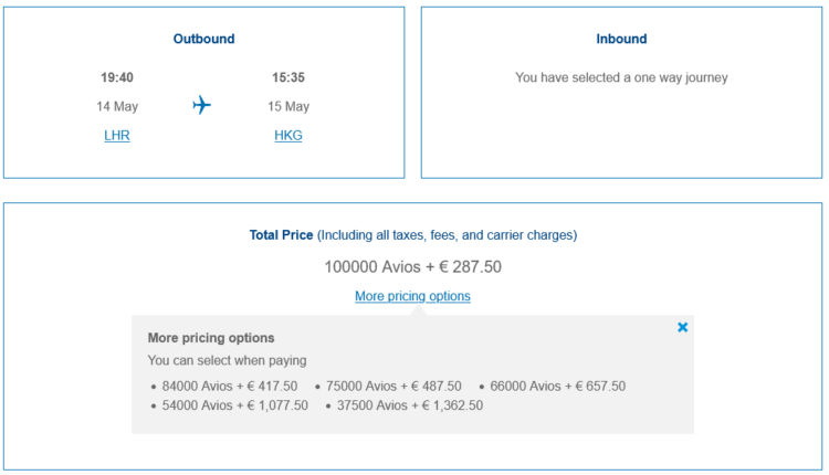 Executive Club Praemienflug British Airways Business Class London Hongkong
