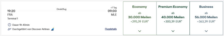 Miles And More Praemienflug Discover Business Class Frankfurt Male