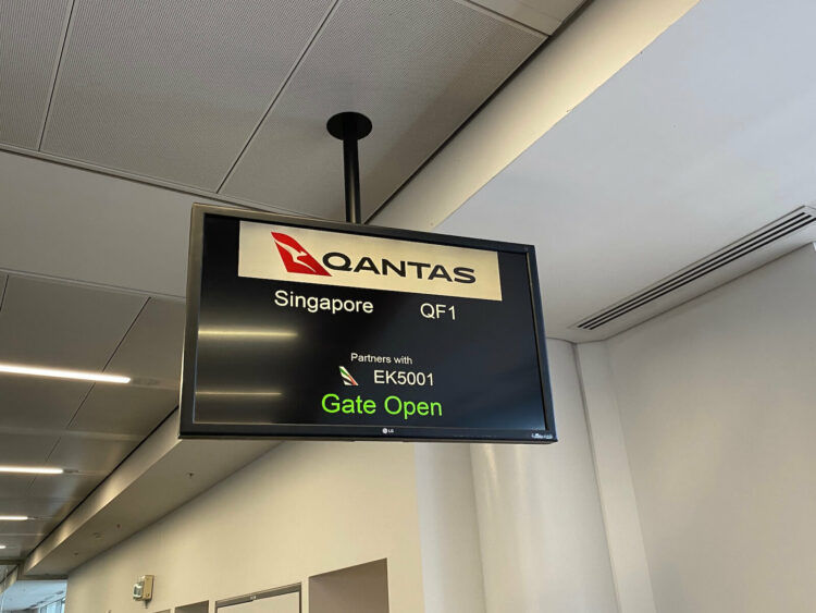 Qantas Airways Business Class Airbus A380 800 Flugnummer