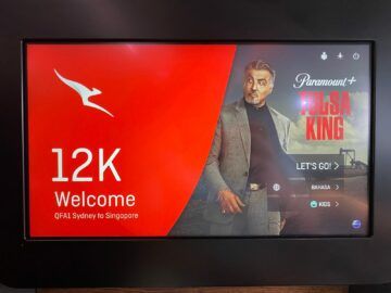 Qantas Airways Business Class Airbus A380 800 Main Screen