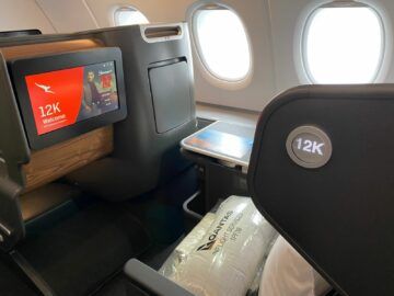 Qantas Airways Business Class Airbus A380 800 Sitz Von Hinten