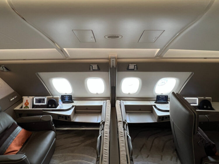 Singapore Airlines First Class Suites Airbus A380 800 Doppelkabine Von Oben