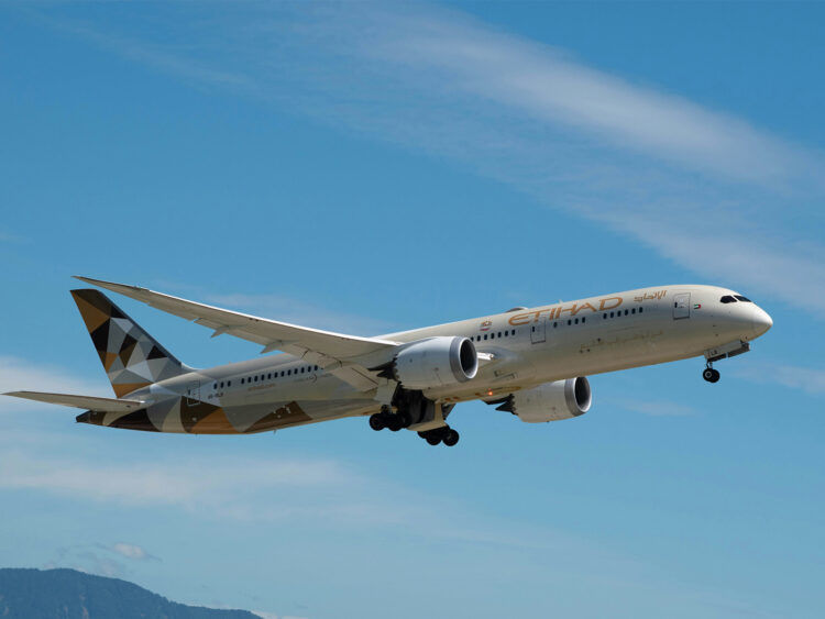 Etihad Airways Flugzeug Boeing 787 Unsplash