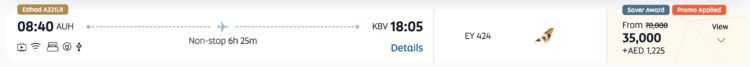 Etihad Guest Praemienflug Member Only Deals Etihad Business Class Abu Dhabi Krabi