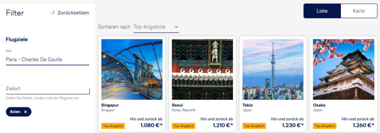 Lufthansa Angebote Premium Economy Class Asien