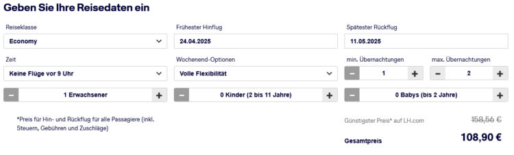 Lufhansa Surprise Buchen Zeitraum Und Reiseklasse April 2025