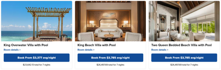 Waldorf Astoria Maldives Preise November 2024