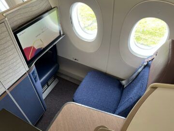 Air India Airbus A350 900 Business Class Sitz Bildschirm