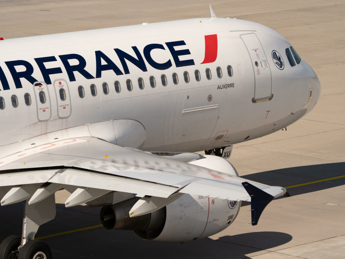 Flugzeug Air France Airbus A320 Close Up